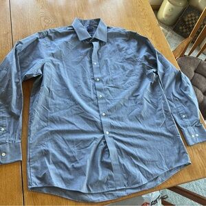 Arrow Classic Fit Wrinkle Free Dress Shirt Mens 16-16.5 Long Sleeve Shirt